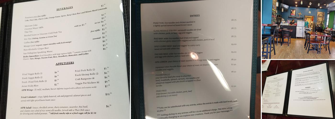 Asian Pho Bistro Menu