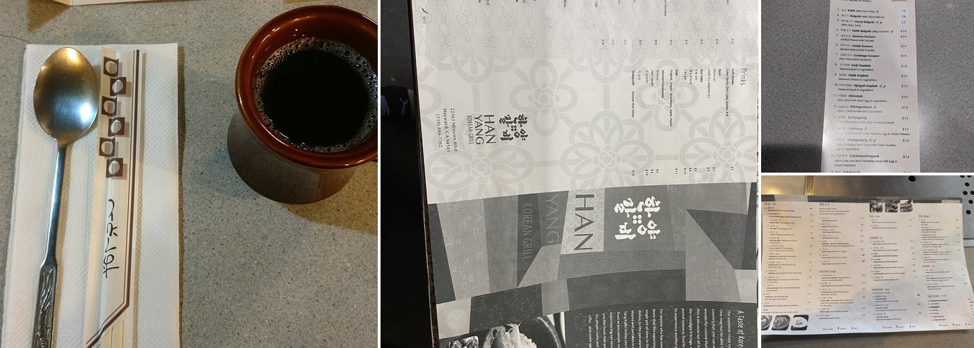 Han Yang Korean Bar-B-Q Menu