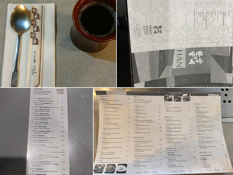 Han Yang Korean Bar-B-Q Menu