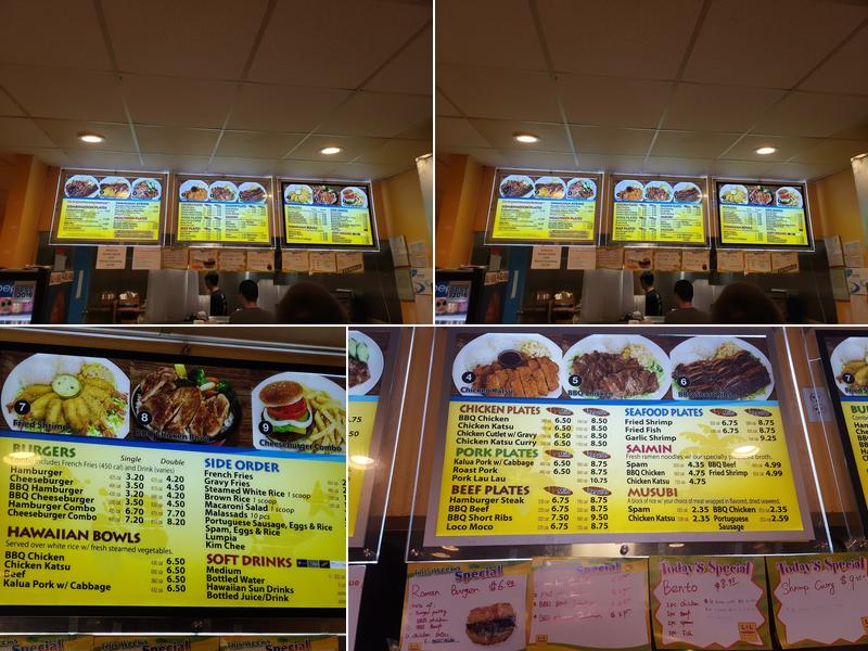 L&L Hawaiian Barbecue Menu