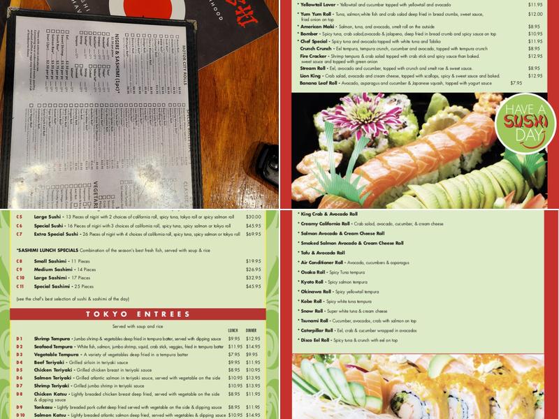 Tokyo Sushi & Grill Menu