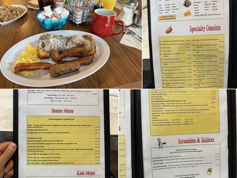 Raul's Striper Cafe Menu