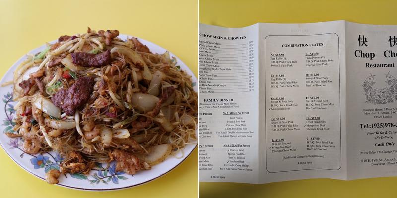 Chop Chop Restaurant Menu