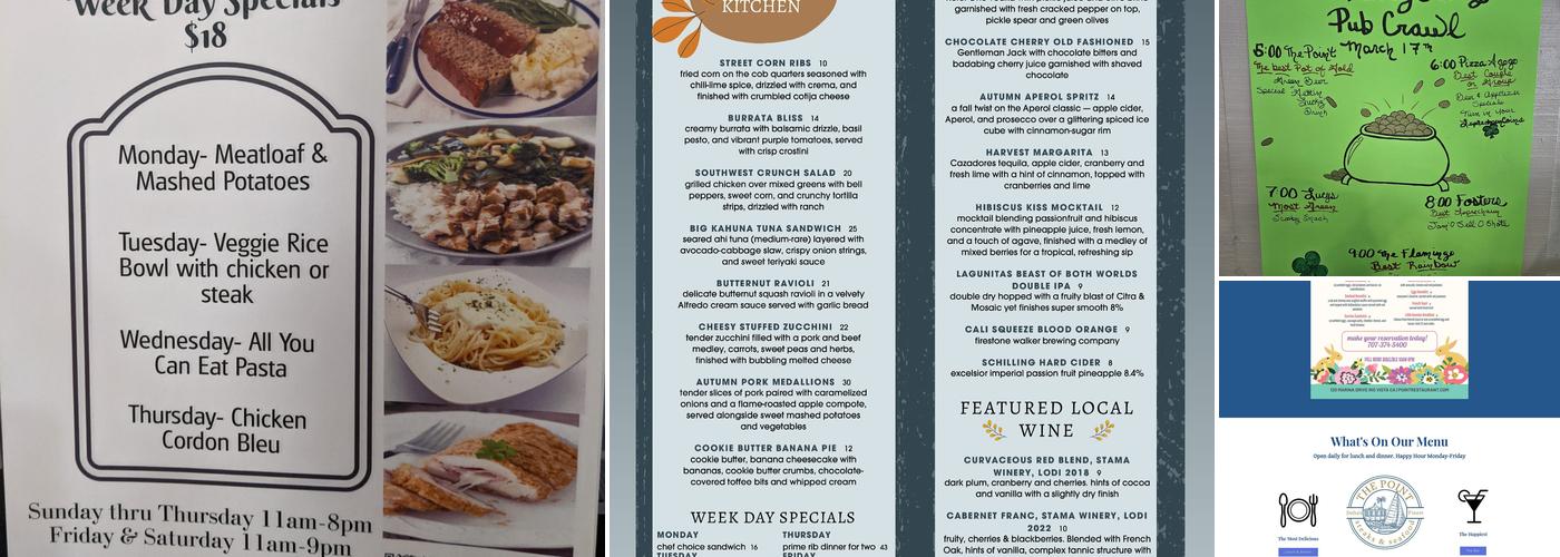 The Point Restaurant Menu