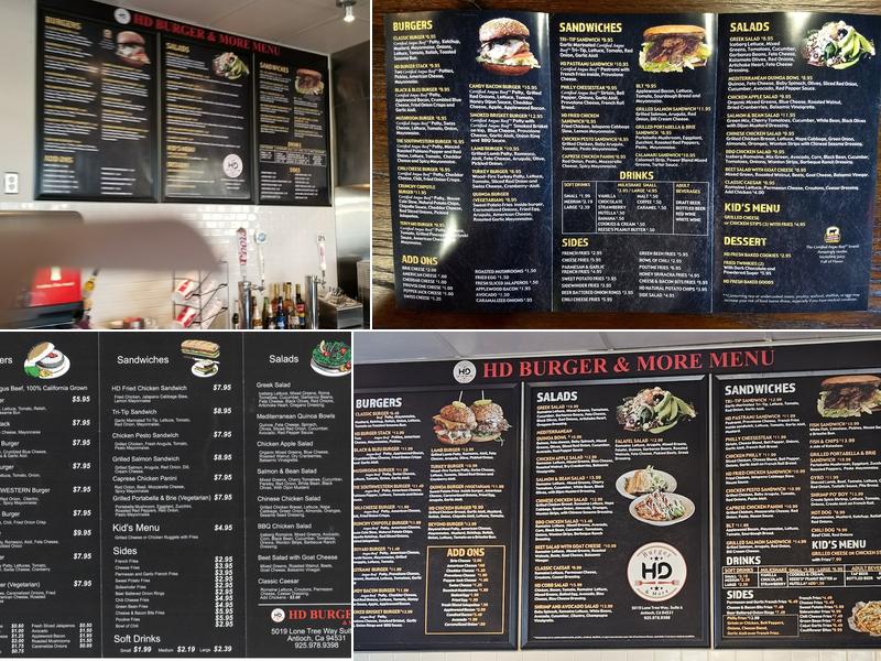 HD Burger & More Menu