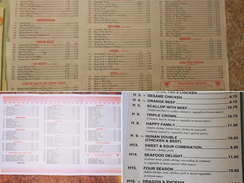 China Garden Restaurant Menu