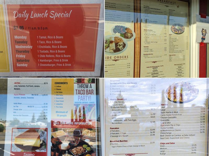 El Gallito Drive-In Menu