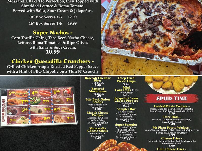 Mr Pizza Menu