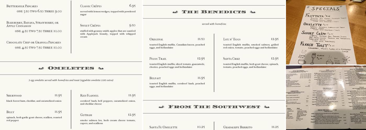The Lone Wolf Menu