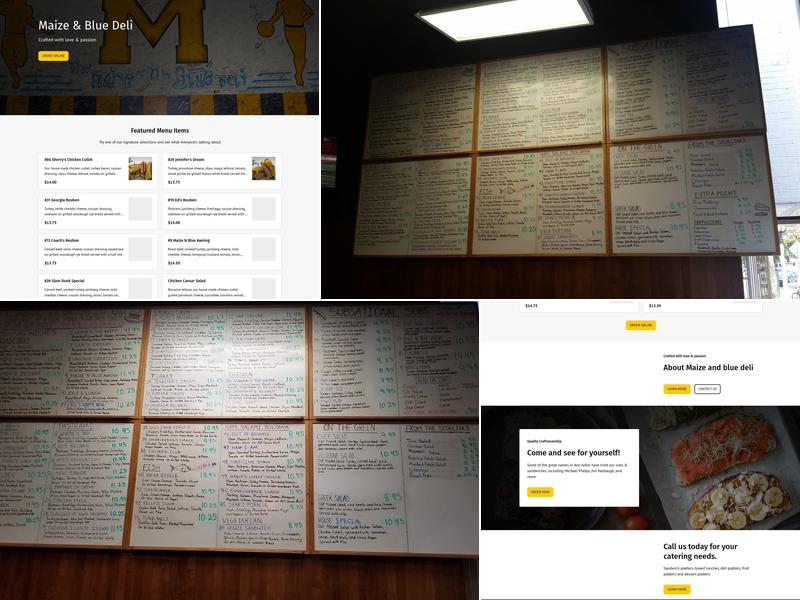 Maize & Blue Deli Menu