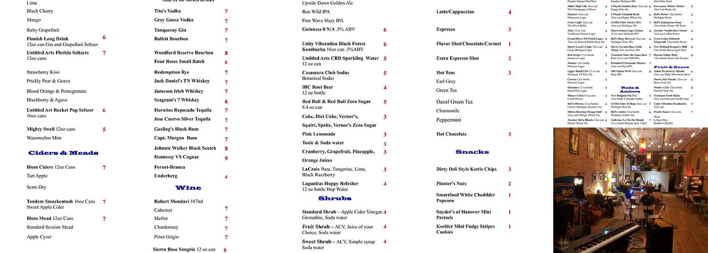 Ziggy's Menu