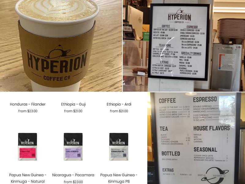 Hyperion Coffee Co Menu