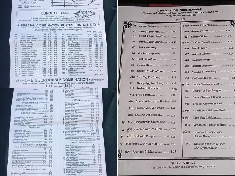 Pea Pod Inn Inc Menu