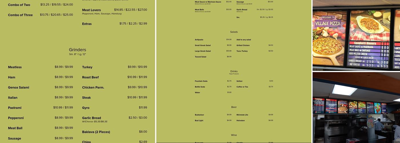 Brattleboro Village Pizza Menu