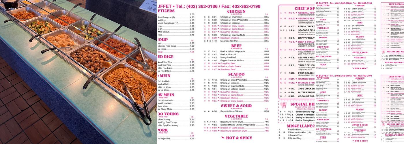 China Buffet Menu