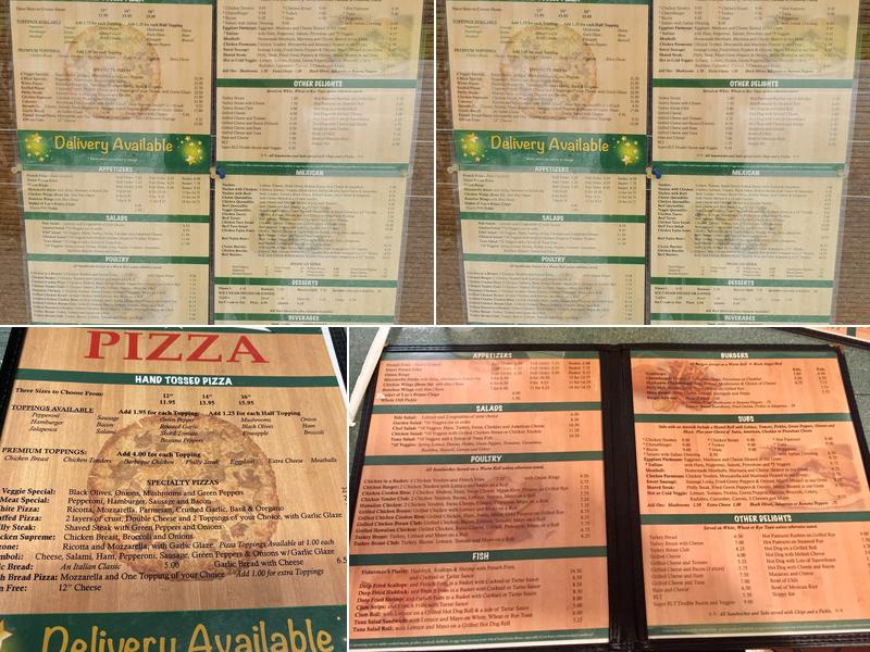 North Star Pizza Menu