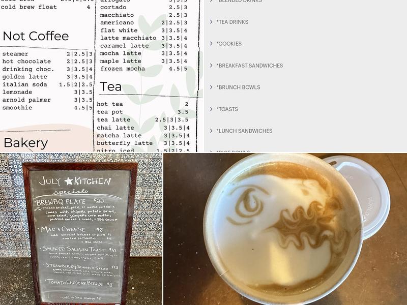 Brewbakers Café Menu
