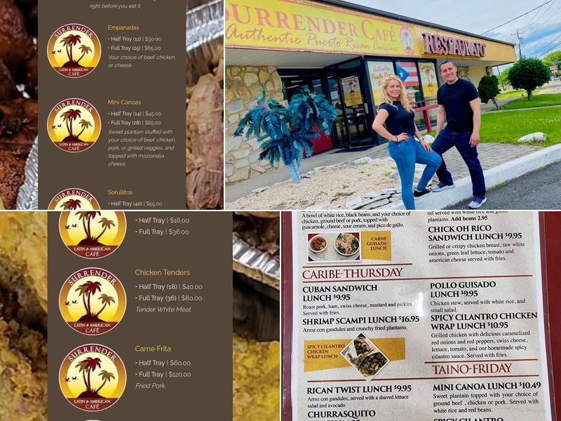 Surrender Cafe Menu