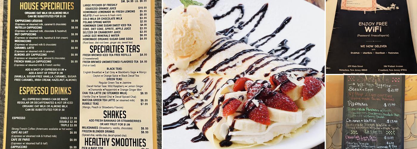 Cafe Paris Menu