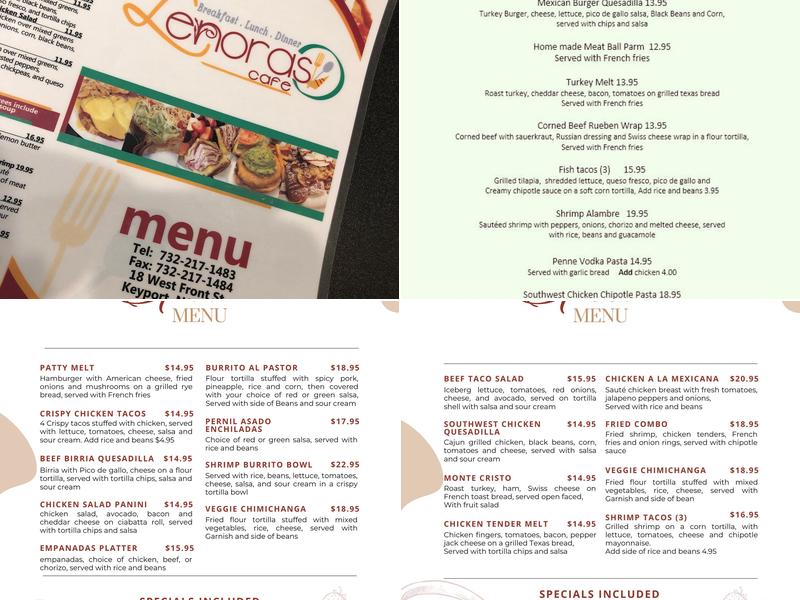 Lenora's Cafe Menu