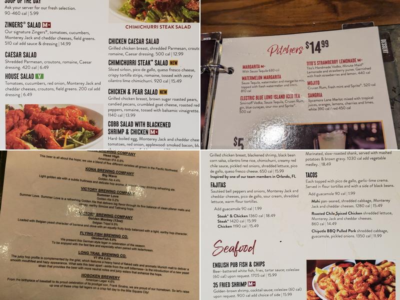 Miller's Ale House Menu