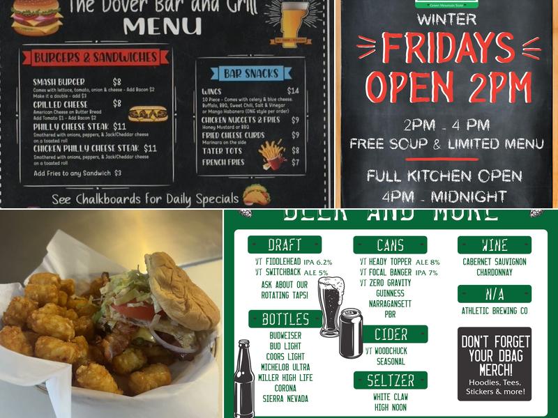 Dover Bar & Grill Menu