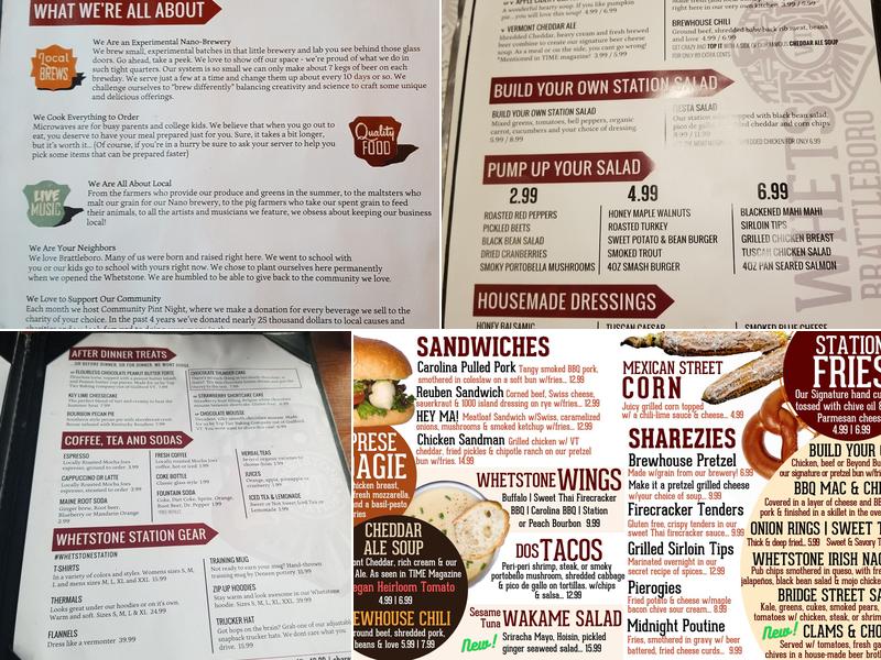 Rail and River Tavern Menu