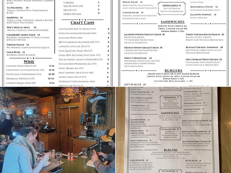 Kipling's Tavern Menu