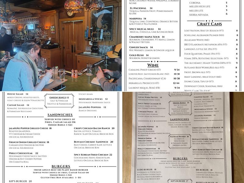Kipling's Tavern Menu