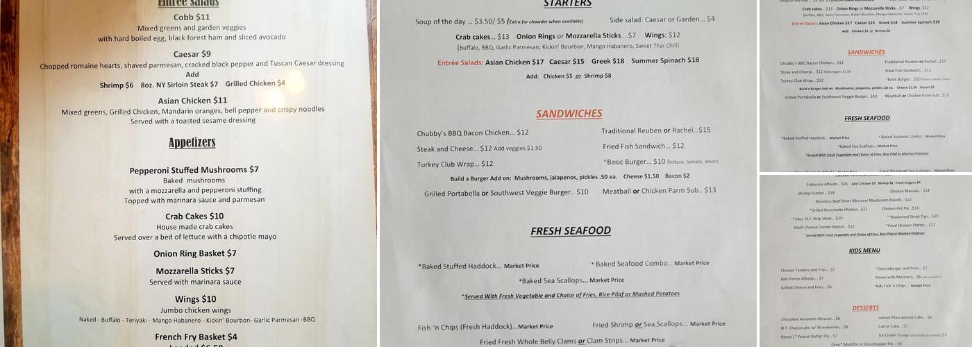 The Rustic Table Menu