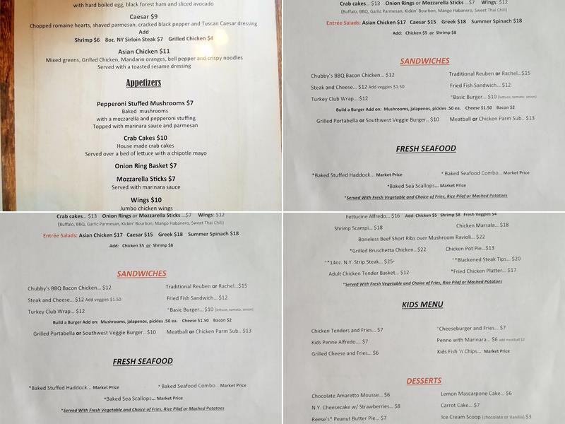 The Rustic Table Menu