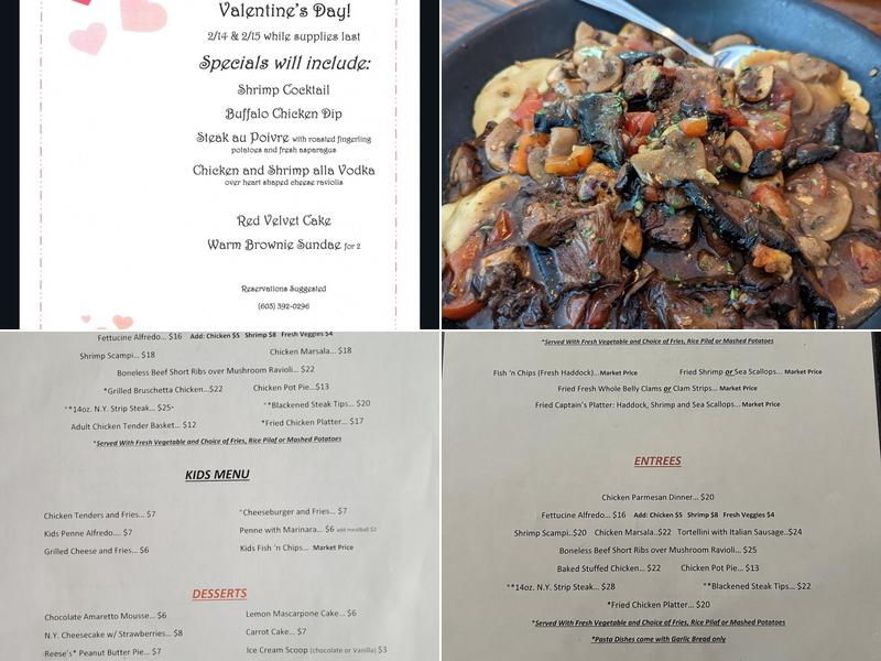 The Rustic Table Menu