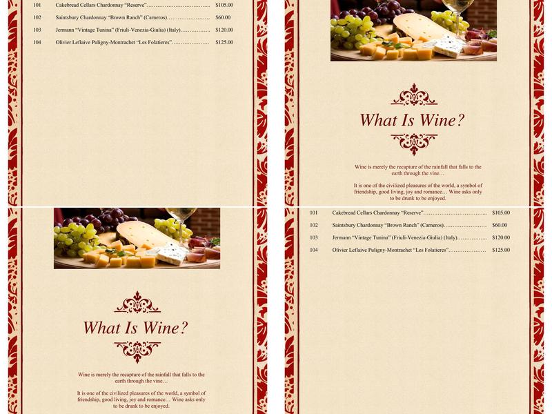 Venezia Menu