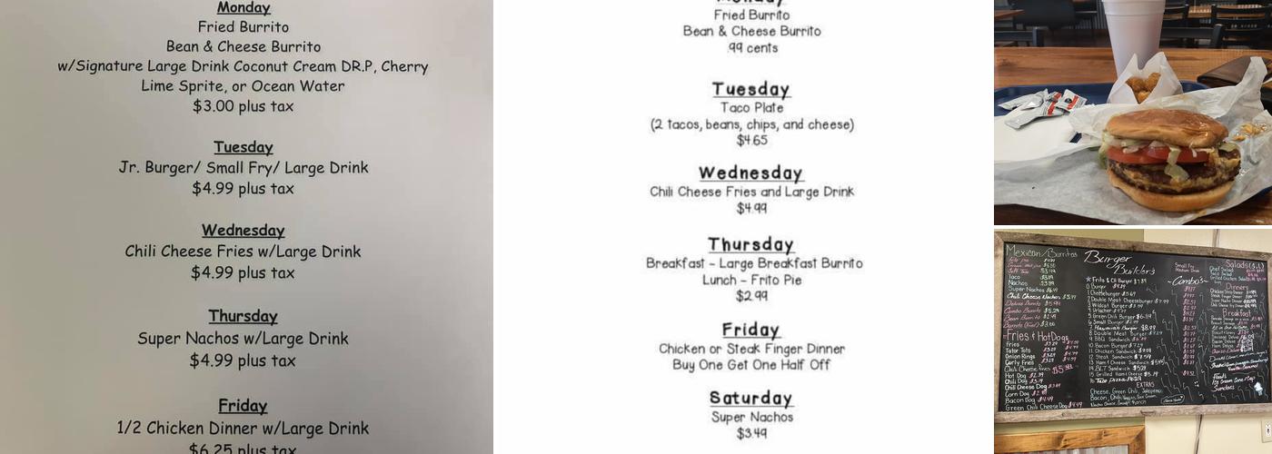 Burger Builders Menu