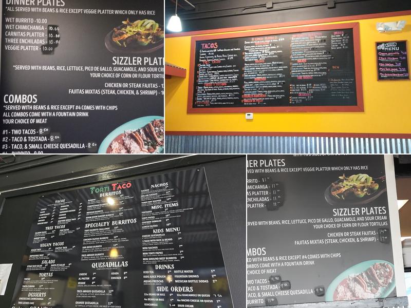 Torti Taco Menu