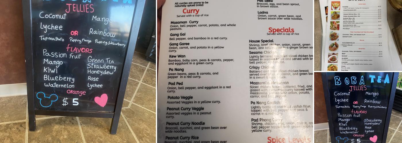 Thai Flavor Menu
