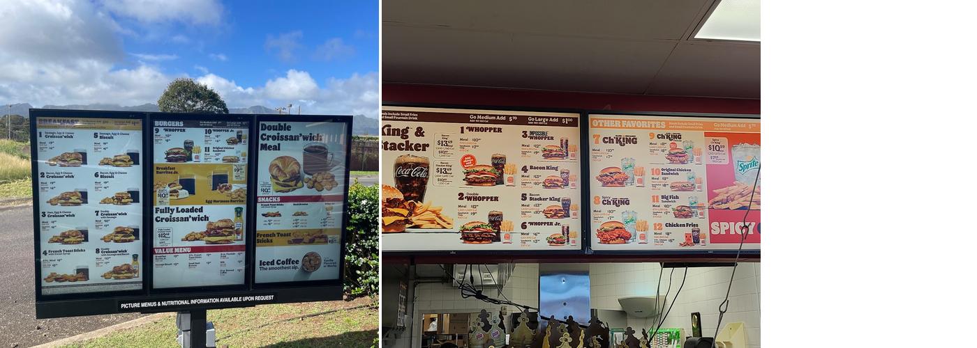 Burger King Menu