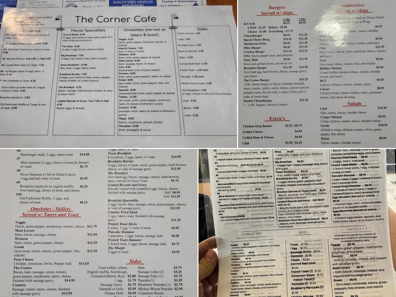Corner Cafe Menu