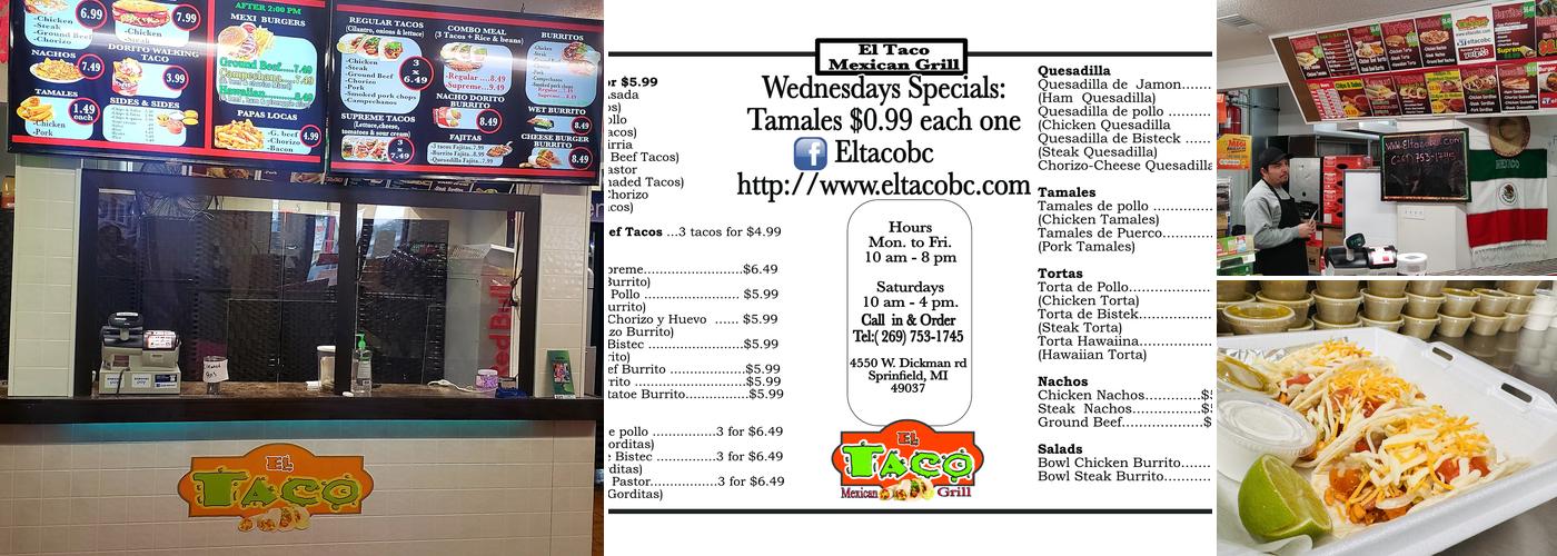El Taco Menu