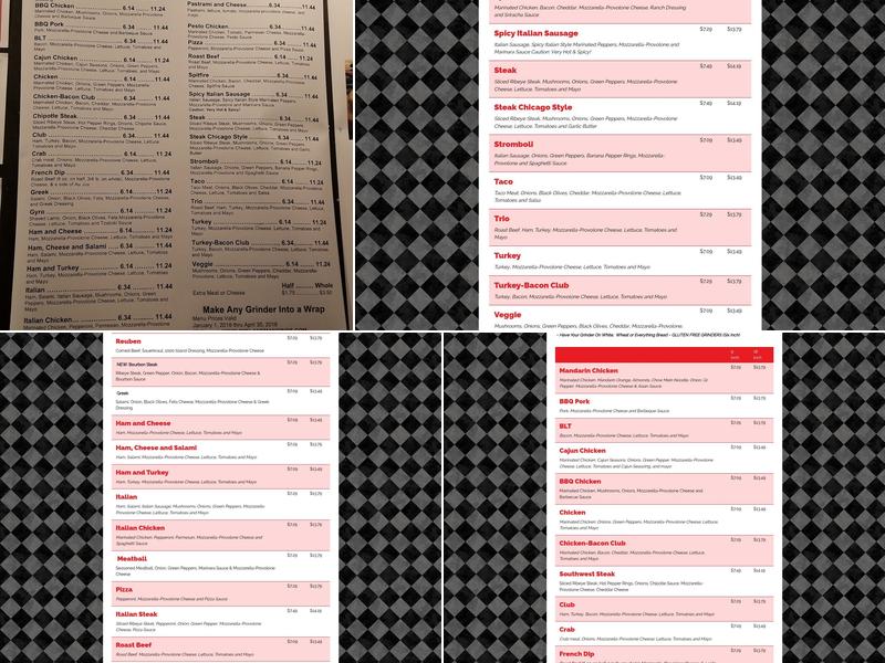 Mancino's Pizza & Grinders Menu
