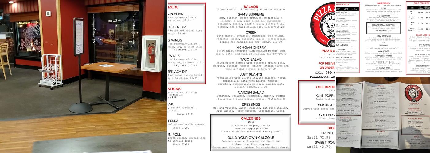 Pizza Sam's Midland Menu