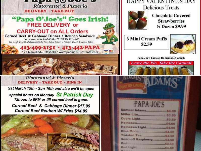 Papa Joe's Ristorante & Pizzeria Menu