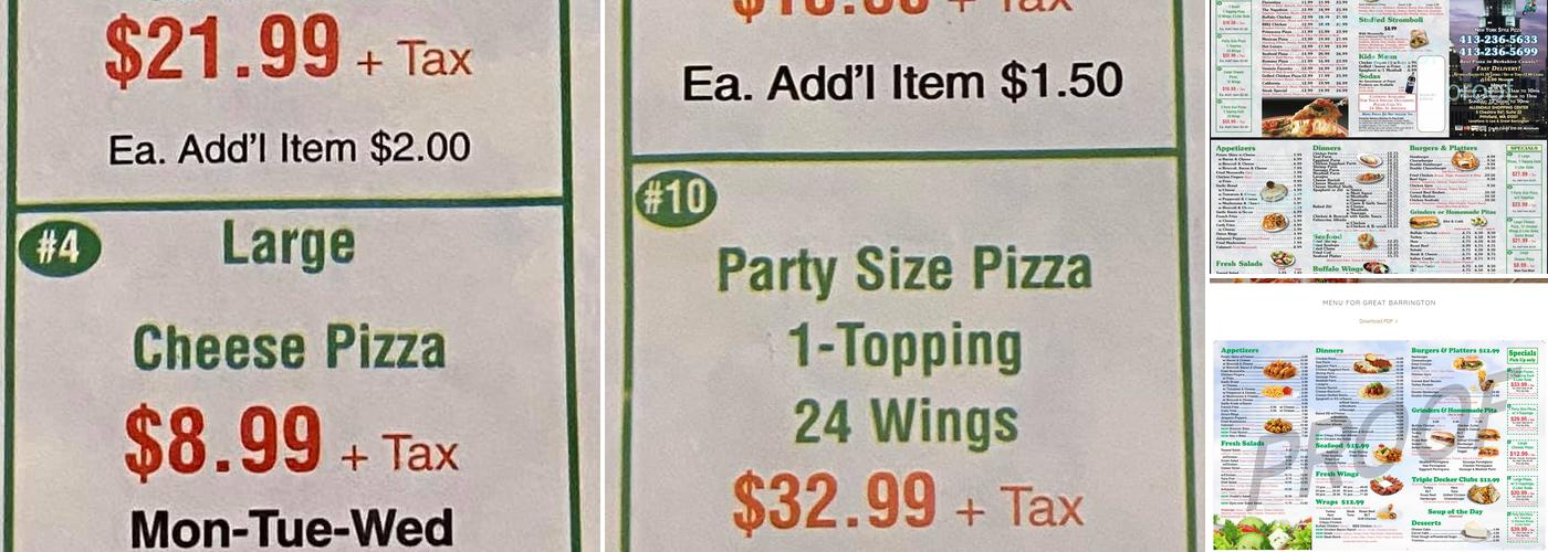 Vivaldi's Pizzeria Menu