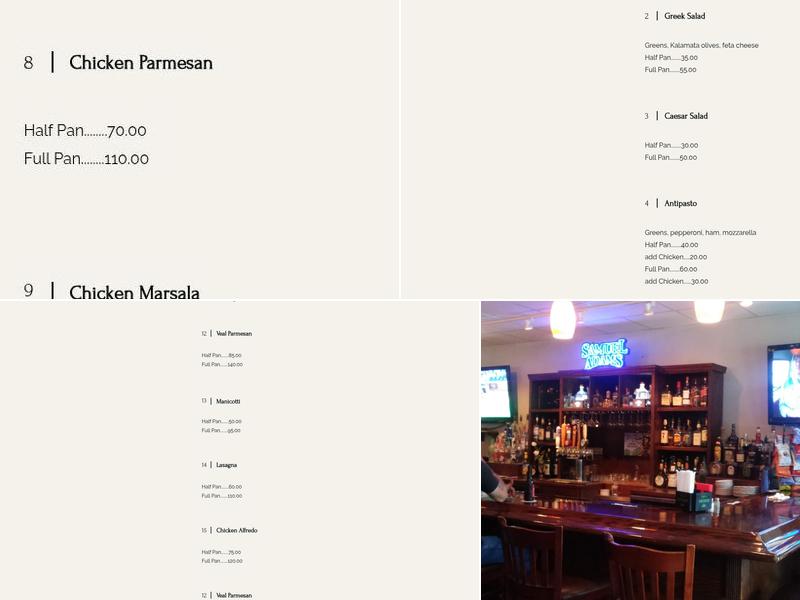 Stateline Pizza Menu