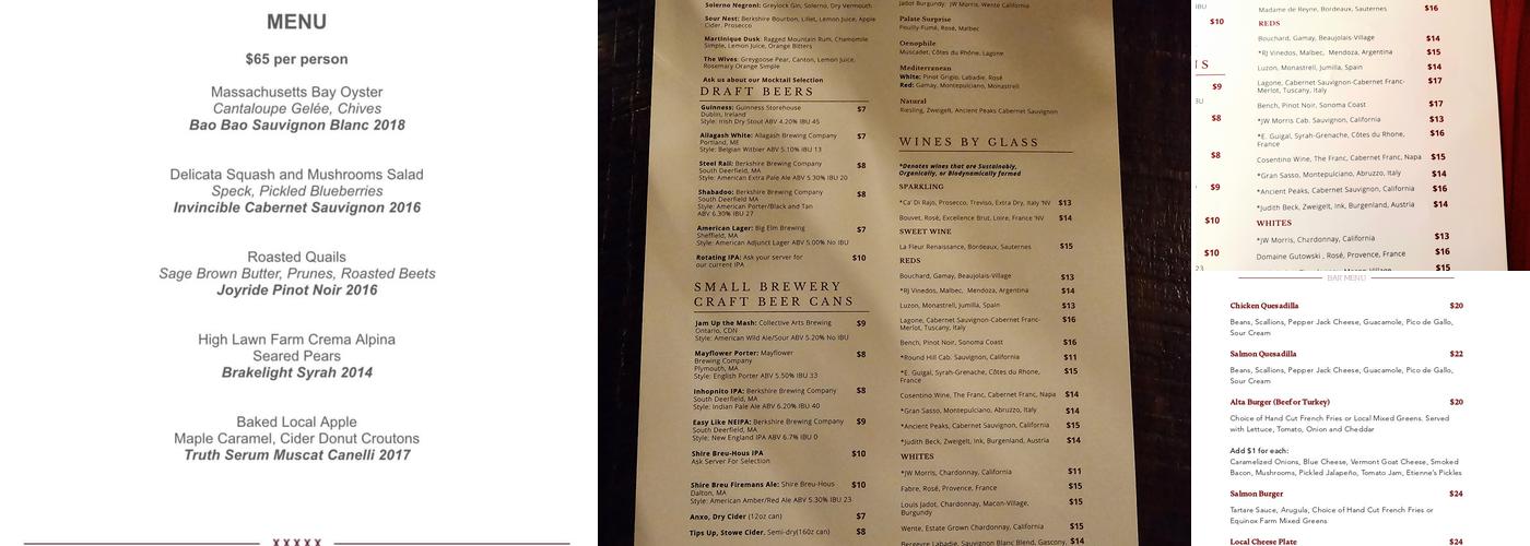 Alta Menu