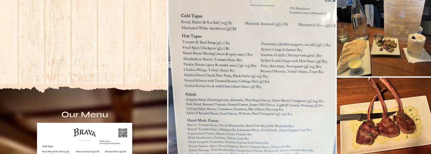 Brava Menu