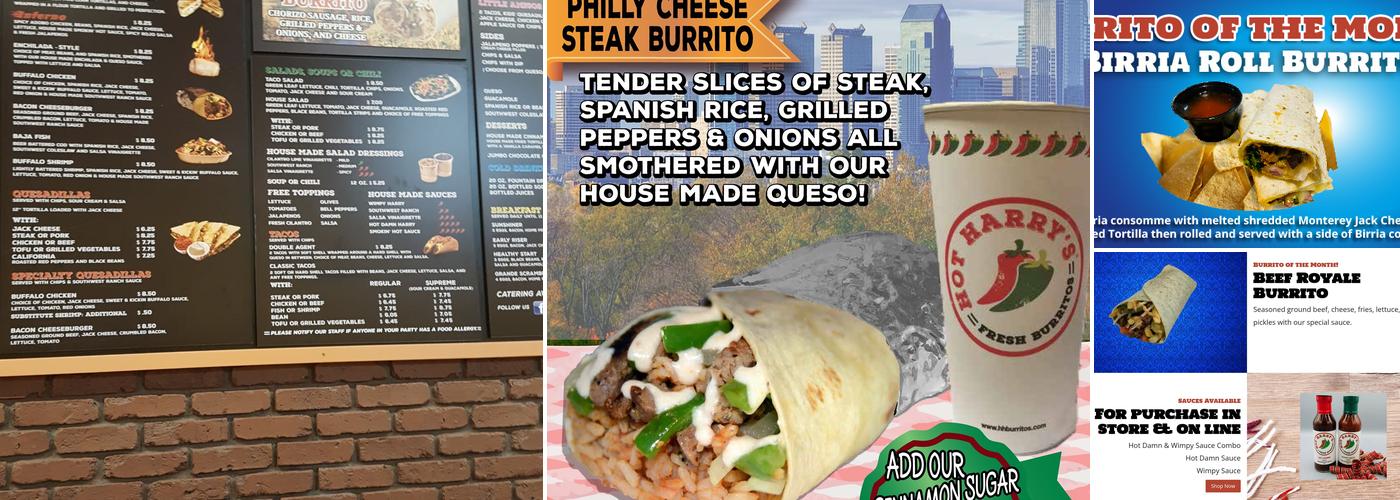 Hot Harry's Burritos - North St Menu