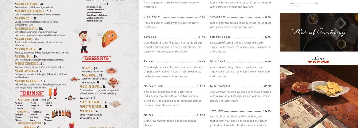 Tito's Mexican Bar & Grill Menu