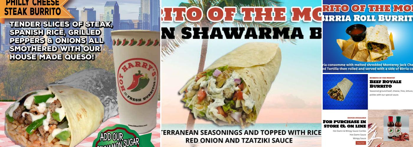 Hot Harry's Burritos - Tyler Street Menu