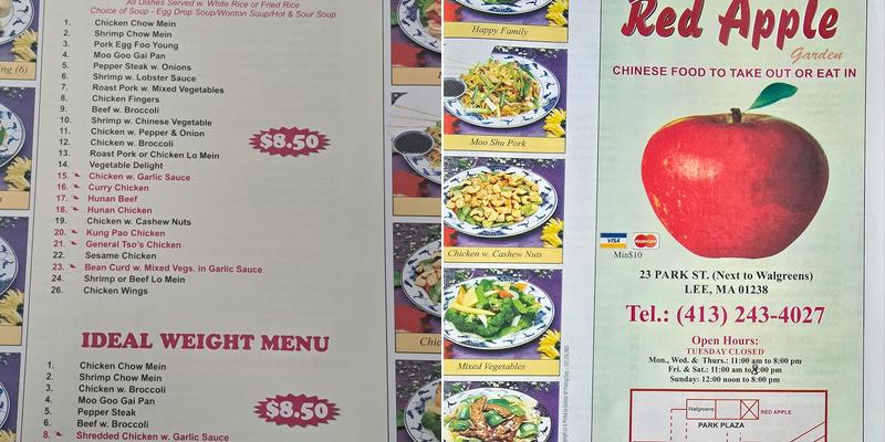 Red Apple Menu
